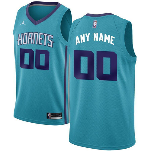 Charlotte Hornets Jordan Brand Custom Jersey Teal Icon Edition 2019 All-Over Print