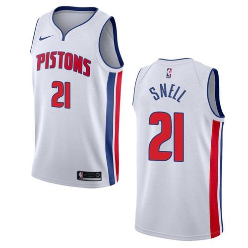 Detroit Pistons 21 Tony Snell Association Swingman White 3D Jersey
