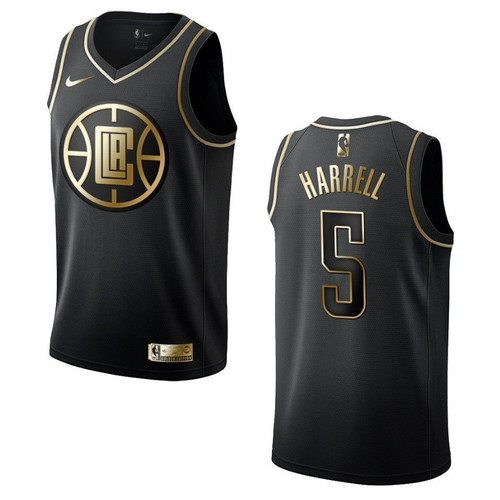 Los Angeles Clippers 5 Montrezl Harrell Golden Edition Black 3D Jersey