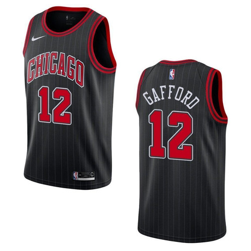 2021 20 Chicago Bulls 12 Daniel Gafford Statement Swingman Black 3D Jersey