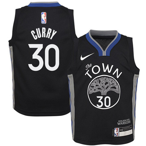 Stephen Curry Golden State Warriors Youth Jersey Jersey Black City Edition