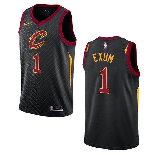 Cleveland Cavaliers 1 Dante Exum Statement Swingman Black 3D Jersey