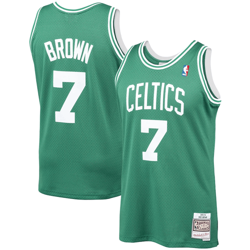 Dee Brown Boston Celtics Mitchell & Ness 1990 91 Hardwood Classics Swingman Player Kelly Green 3D Jersey