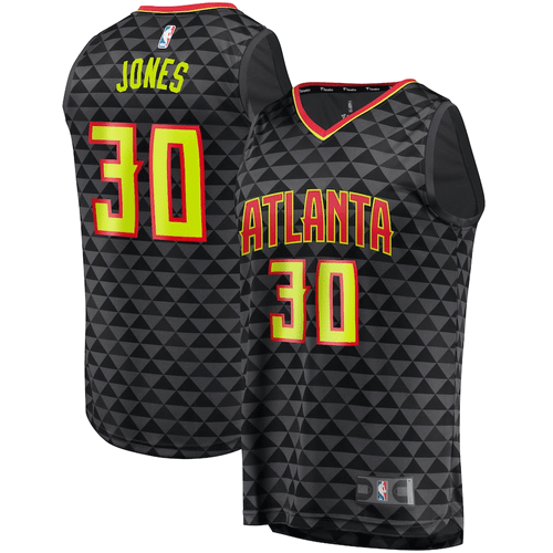 Damian Jones Atlanta Hawks Fanatics Branded Fast Break Player Icon Edition Black 3D Jersey