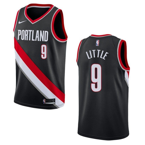 Portland Trail Blazers 9 Nassir Little Icon Swingman Black 3D Jersey