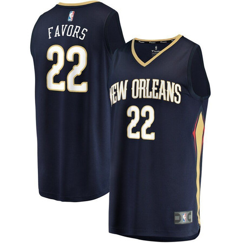 Derrick Favors New Orleans Pelicans Fast Break Replica Jersey Jersey Navy Icon Edition 2021