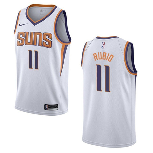 Phoenix Suns 11 Ricky Rubio Association Swingman White 3D Jersey