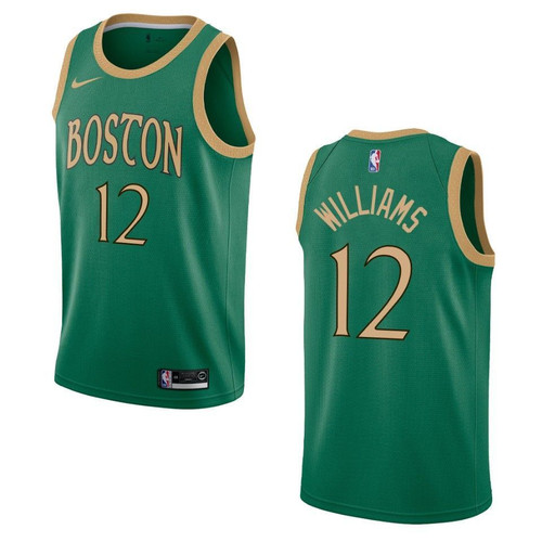Boston Celtics 12 Grant Williams City Swingman Kelly Green 3D Jersey