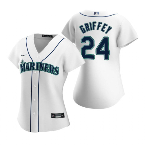 Womens Seattle Mariners #24 Ken Griffey Jr. 2020 White Jersey Gift For Mariners Fans