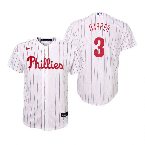 Philadelphia Phillies #3 Bryce Harper 2020 Home White Jersey Gift For Phillies Fans