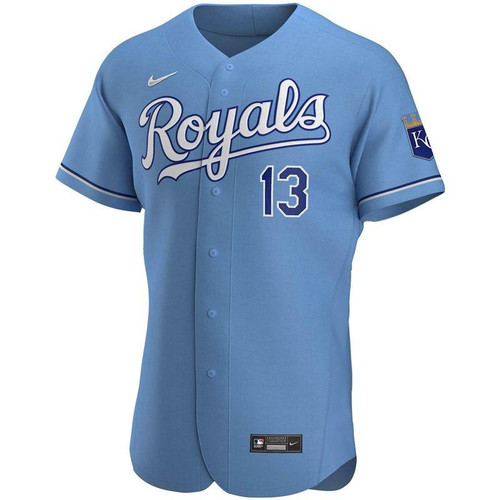 Kansas City Royals Salvador Perez #13 2020 MLB New Arrival Sky Blue Jersey gifts for fans
