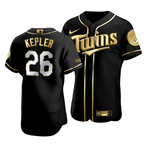 Men'S Minnesota Twins Max Kepler #26 Golden Edition Black  Jersey