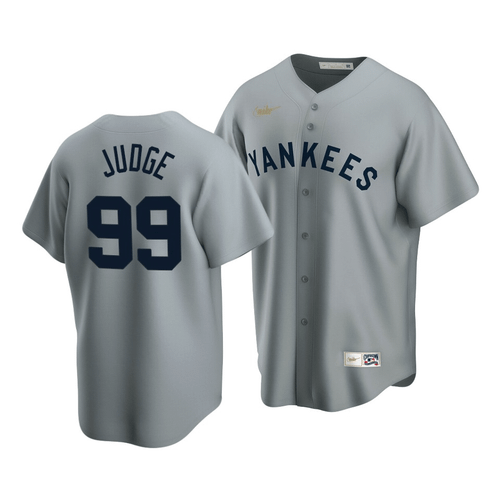 Men'S New York Yankees Aaron Judge #99 Cooperstown Collection Gray Road Jersey