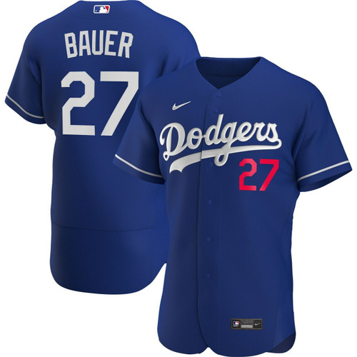 Men'S Los Angeles Dodgers Trevor Bauer Royal Alternate Player Baseball Jersey Mlb Baseball Jersey988