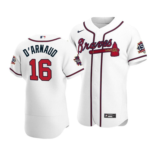Atlanta Braves Travis D'Arnaud #16 2021 Mlb All-Star Game Patch Home Jersey White