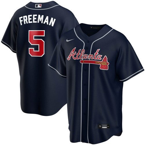 Atlanta Braves Freddie Freeman Navy Alternate Player Baseball Jersey Mlb Baseball Jersey210