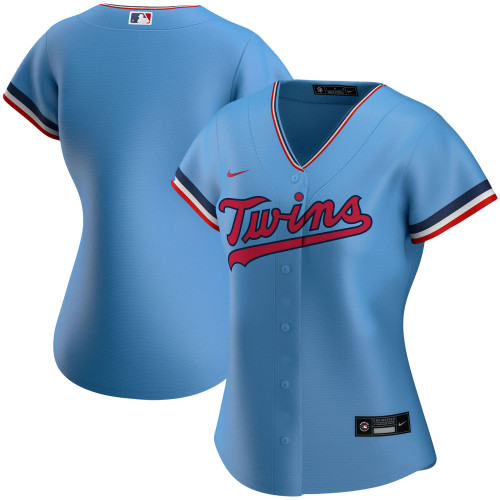 Women'S Nike Replica Replica Replica Light Blue Minnesota Twins Alternate Replica Team Jersey
