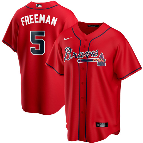 Men'S Nike Replica Freddie Freeman Red Atlanta Braves Alternate Replica Player Name Jersey
