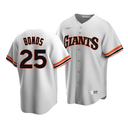 Men'S San Francisco Giants Barry Bonds #25 Cooperstown Collection White Home Jersey