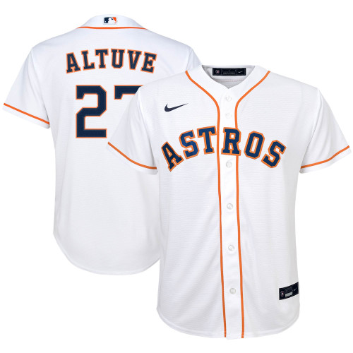 Nike Replica Jose Altuve White Houston Astros Home 2020 Replica Player Jersey