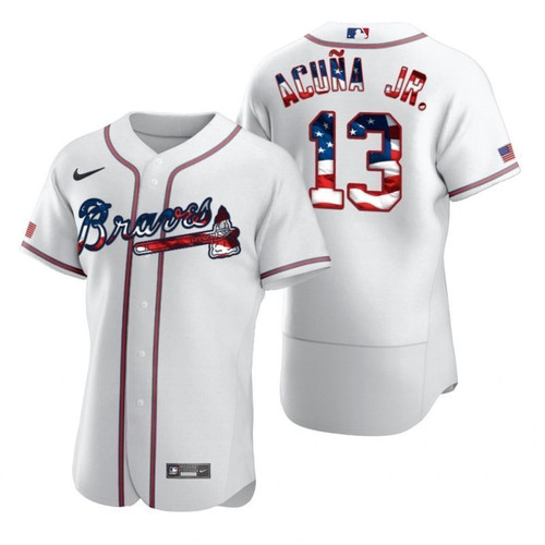 Atlanta Braves Ronald Acuna Jr 13 2021 Mlb White Jersey Jersey