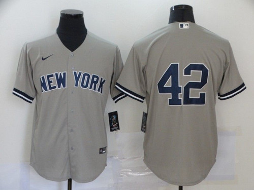 New York Yankees #42 Mariano Rivera 2020 Mlb Grey Jersey