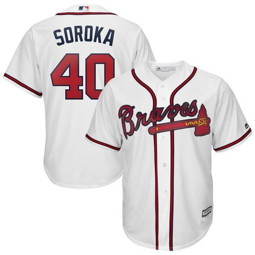 Mike Soroka Atlanta Braves Majestic 2021 Home Cool Base Player Jersey Jersey White 2021