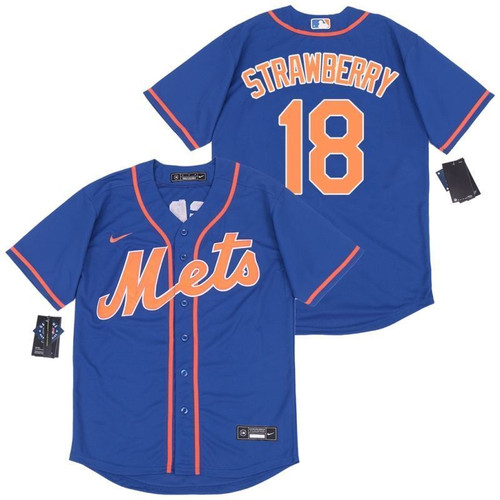New York Mets Darryl Strawberry 18 2021 Mlb Blue Jersey Jersey 135 Style
