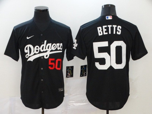 Los Angeles Dodgers Mookie Betts #50 2020 Mlb Black Jersey