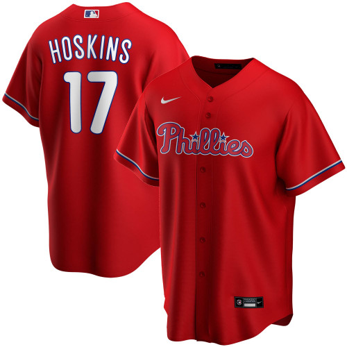 Nike Replica Rhys Hoskins Red Philadelphia Phillies Alternate 2020 Replica Player Jersey