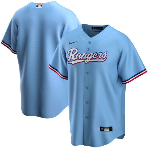 Nike Replica Light Blue Texas Rangers Alternate 2020 Replica Team Jersey