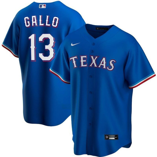 Joey Gallo 13 Texas Rangers 2021 Mlb Arrival 2021 Mlb Blue Jersey Jersey