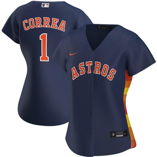 Carlos Correa Houston Astros Woalternate 2021 Replica Player Navy 3D Jersey