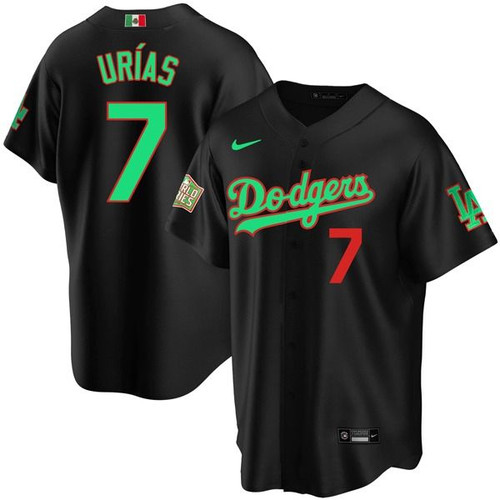 Los Angeles Dodgers Julio Urías #7 Fluorescent Green Black Jersey For Fans