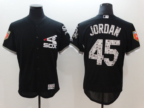 Michael Jordan Mlb 2018 Spring Edition Chicago White Sox #45 Black Jersey