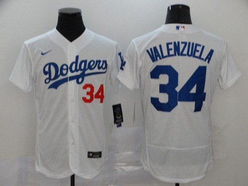 Los Angeles Dodgers Fernando Valenzuela 34 2021 Mlb White Jersey Jersey