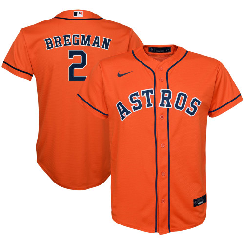 Nike Replica Alex Bregman Orange Houston Astros Alternate 2020 Replica Player Jersey