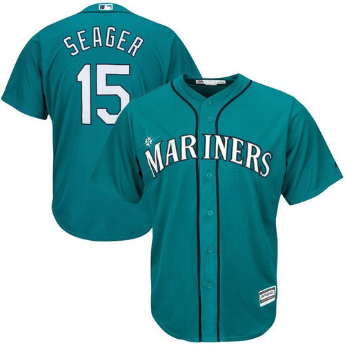 Kyle Seager Seattle Mariners Majestic Cool Base Player Jersey Northwest Green 2021