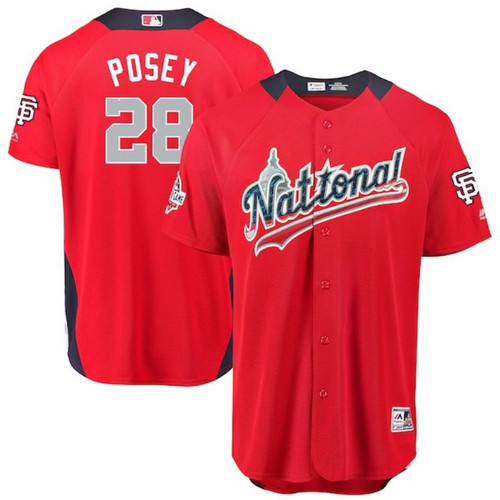 San Francisco Giants Buster Posey #28 Red Mlb Allstar Jersey