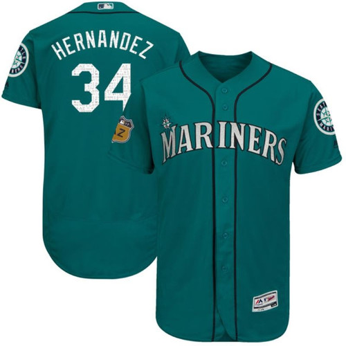 Felix Hernández Seattle Mariners #34 Teal Mlb 2017 Spring Edition Jersey