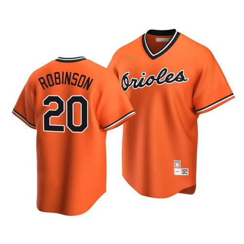 Men'S Baltimore Orioles Frank Robinson #20 Cooperstown Collection Orange Alternate Jersey