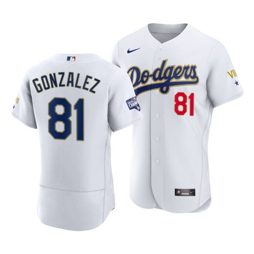 Los Angeles Dodgers Victor Gonzalez #81 2021 Gold Program Jersey White Gold