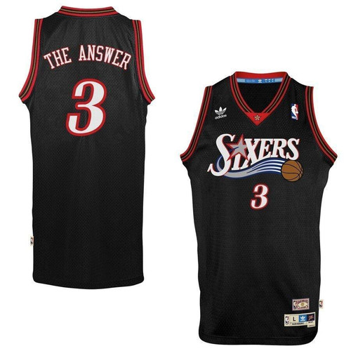 Allen Iverson Philadelphia 76ers The Answer Soul Nickname Jersey Black 2019