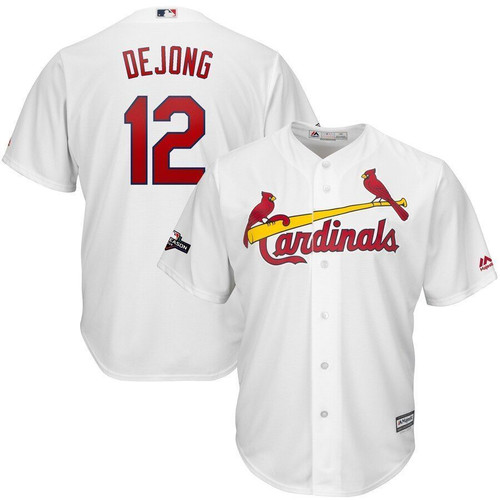 Paul Dejong St. Louis Cardinals Majestic 2021 Postseason Official Cool Base Player Jersey White