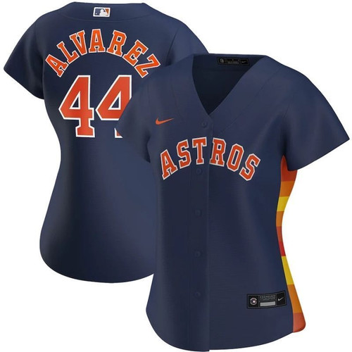 Houston Astros Yordan Alvarez 44 2021 Mlb Dark Blue Womens Jersey Jersey