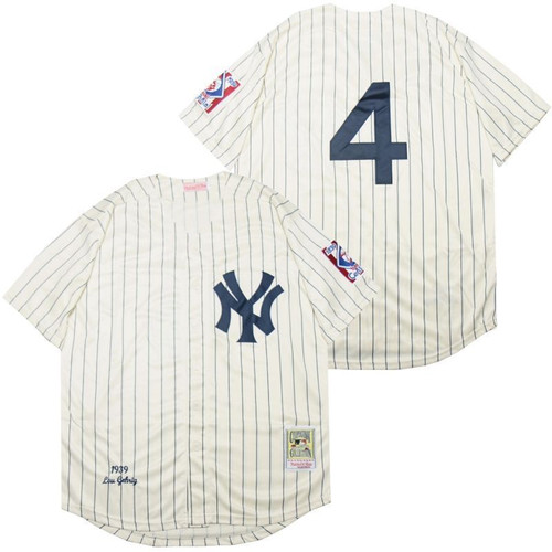 New York Yankees 4 Lou Gehrig 2021 Mlb White Jersey Jersey