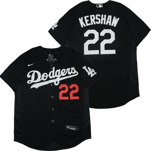 Los Angeles Dodgers Clayton Kershaw 22 2021 Mlb Black Jersey Jersey