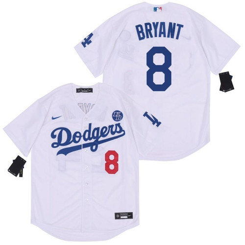 Los Angeles Dodgers Tribute Kobe Bryant8 2021 Mlb White Jersey Jersey