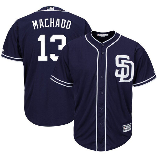 Manny Machado San Diego Padres Majestic Official Cool Base Player Jersey Jersey Navy 2021
