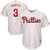 Bryce Harper Philadelphia Phillies Majestic Home Official Cool Base Player White Scarlet 3D Jersey